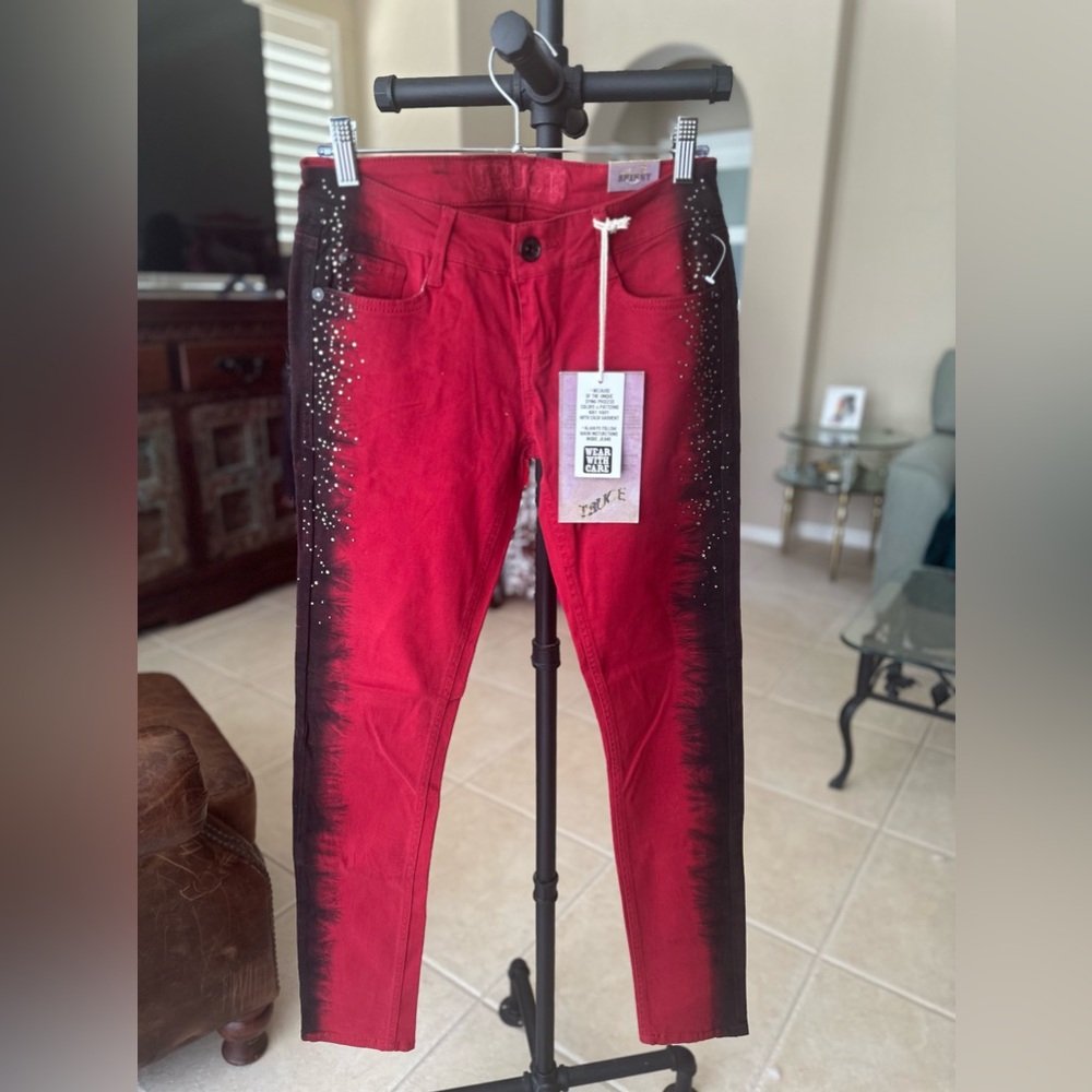 Red jeans